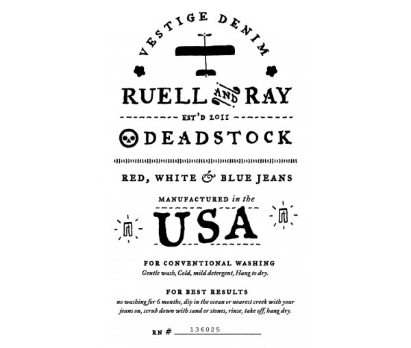 Ruell and Ray Denim | Fuzzco #white #fuzzco #black #logo #denim #drawn #and #type #hand