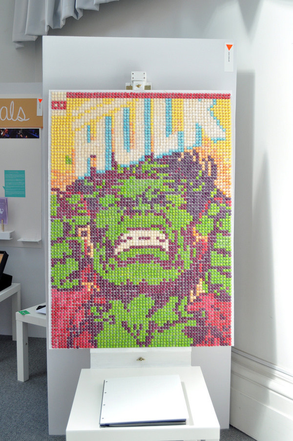 Hulk made from Skittles #comic #hulk #collage #skittles