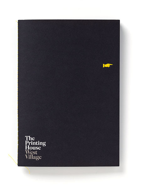 The campaign utilizes the graphic motif of the printer's fist, or hand, seen here on the cover of the marketing brochure. #utilizes #marketing #campaign #graphic #motif #fist #cover #seen #printers #hand #brochure #here