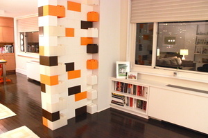Architectural feature wall built from EverBlock. #dividerwall #architecturalwall #featurewall #blocks #modular #portable #diy