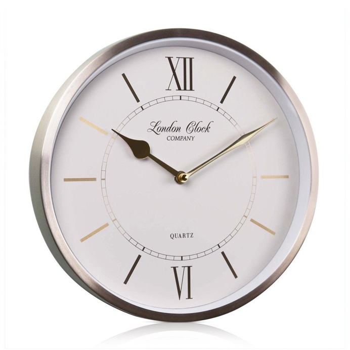 London Clock Company 'Sophia' Wall Clock, Champagne Gold, 25cm x 4.6cm