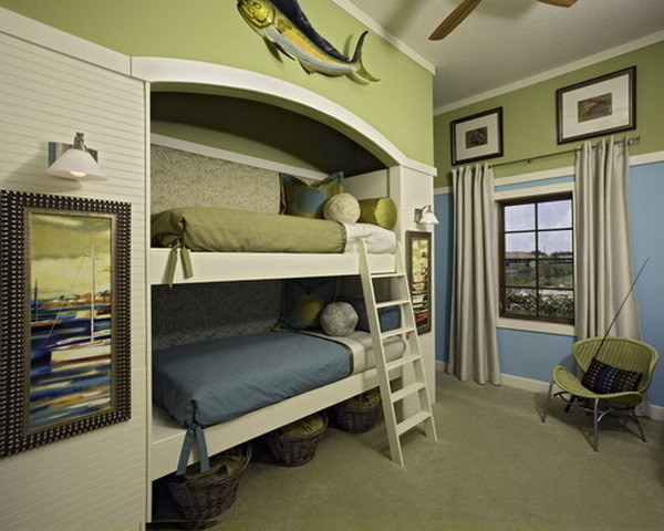 30+ Beautiful Bunk Room Ideas for Kids #kids #bedroom #bunk #room
