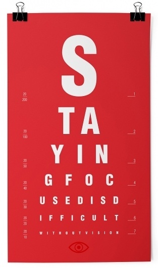 Staying Focused #motivation #red #eye #typography