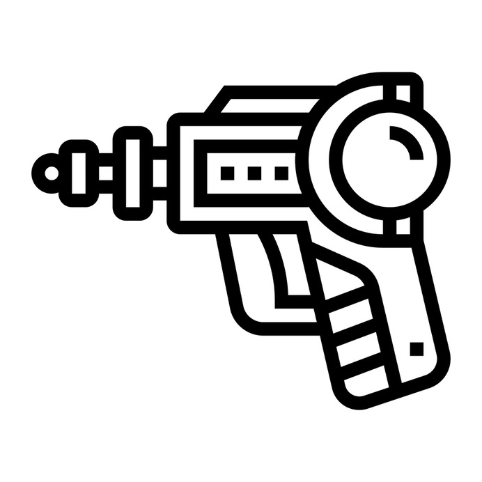 See more icon inspiration related to gun, space gun, Science fiction, miscellaneous, arms, arm, pointing, weapons, space and left on Flaticon.