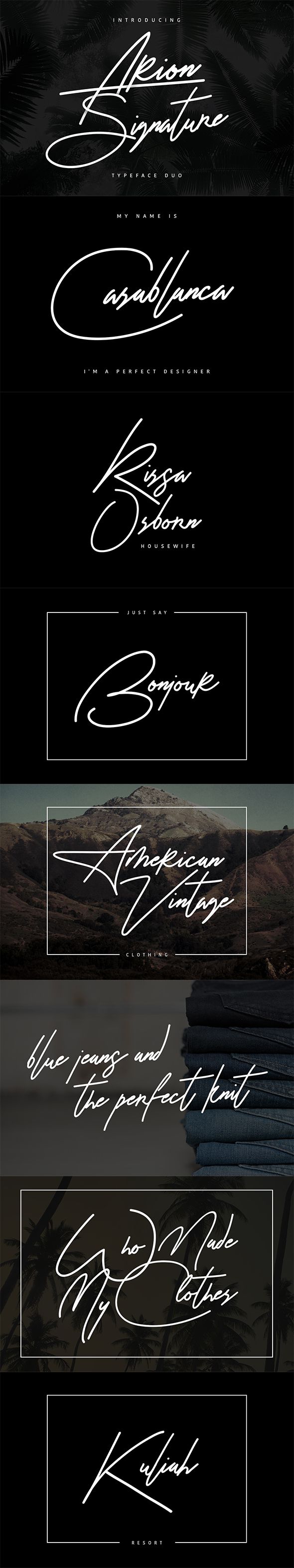 Arion Signature Typeface