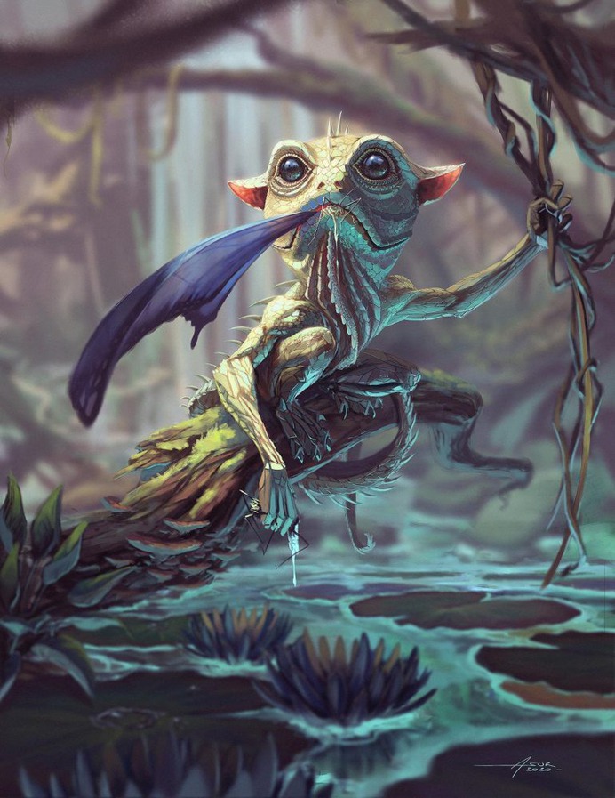 MtG practice – Blue green Creature by Asur-Misoa