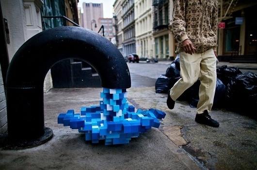 Pixel Pour 2.0, NYC - unurth | street art #pour #design #pixel #photography #art #york #nyc #2 #new
