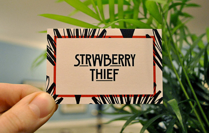Business card design idea #202: Strawberry Thief | STATIONERY OVERDOSE #branding #cards #business