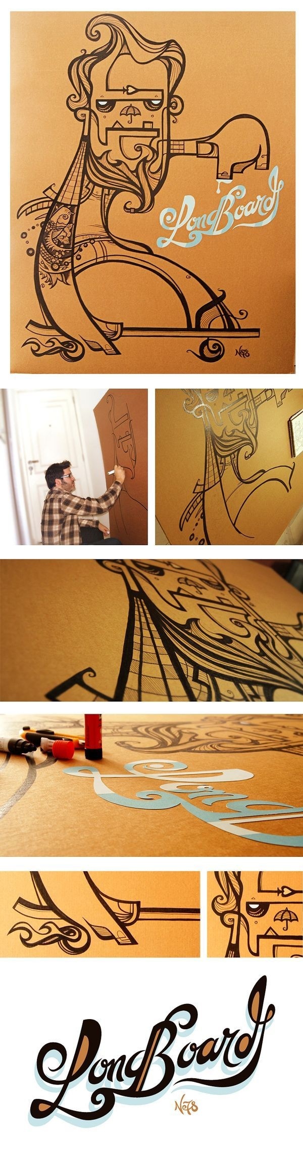 LongBoard, Long Life by Antonio de Padua Neto78 #large #illustration #design #format