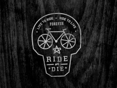 Dribbble - Ride Or Die by Curtis Jinkins #line #ride #bike #logo #skull