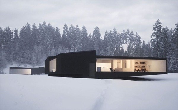 CJWHO ™ (twins: houses in five parts, upstate new york, usa...) #white #snow #landscape #photography #architecture #york #usa #luxury #new
