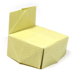 How to make a traditional origami chair (http://www.origami-make.org/howto-origami-chair.php)