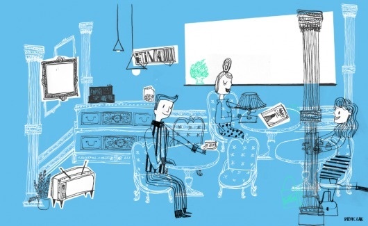 DilokLak. #illustration #living #room