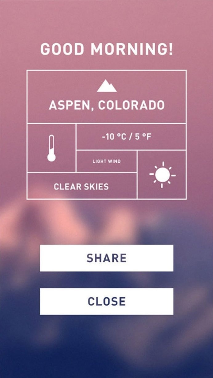 . #weather #interface