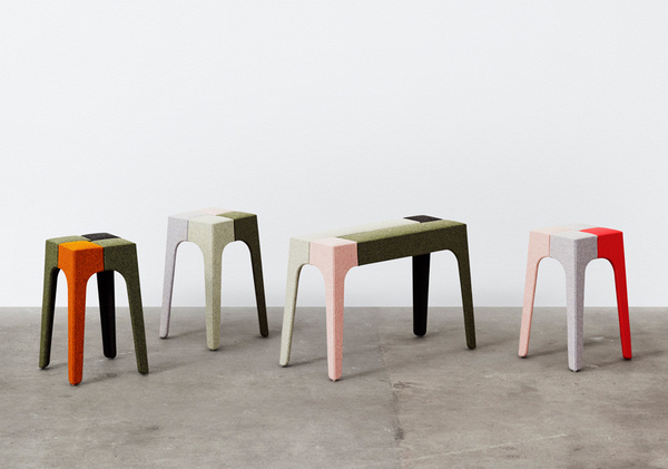 upholstered jib stools by peter marigold for kvadrat divina exhibit #stool