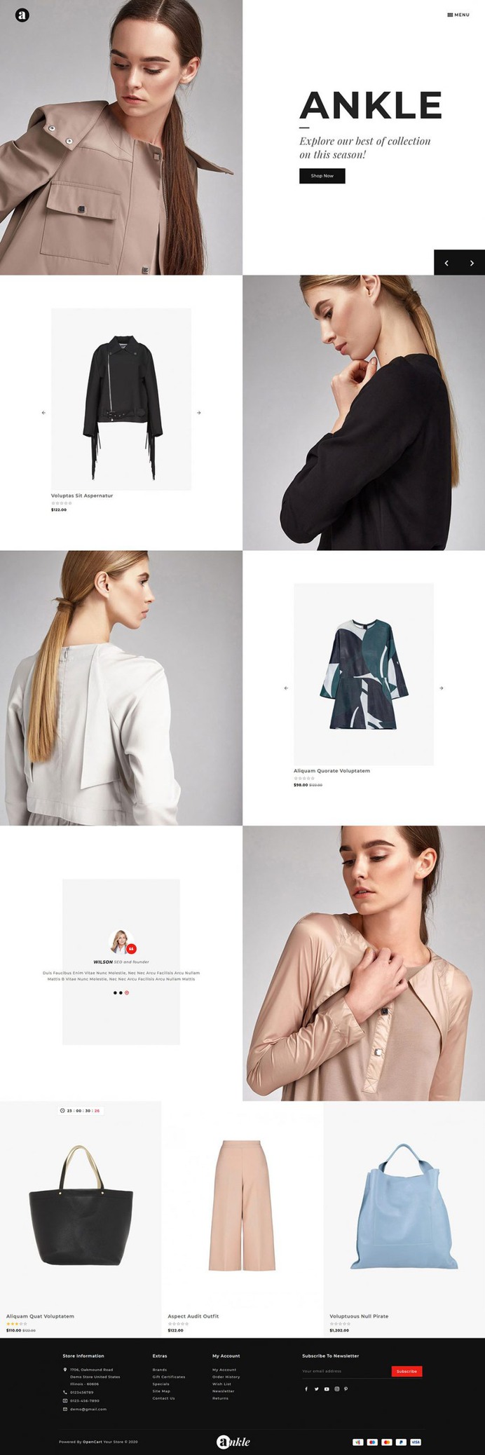 ankle - Boutique OpenCart Multi-Purpose Responsive Theme | TemplateTrip