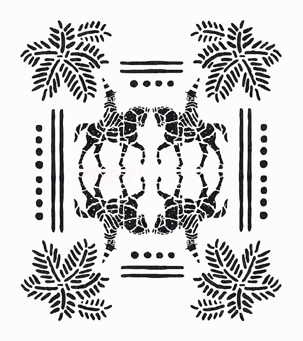 _ #palms #illustration #minimal #linear #desert