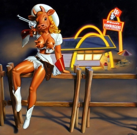 CowgirlMcDonalds.jpg (700×694) #english #ron #popaganda