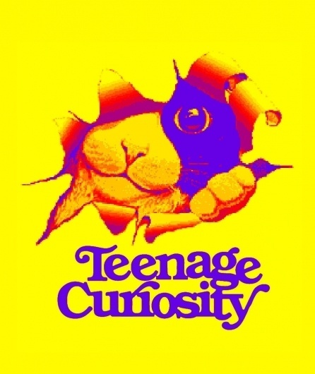 Teenage Curiosity #kitten #curiosity #cat #glyph #illustration #blog #logo #teenage #typography