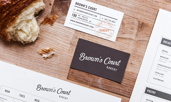 Brown's Court Bakery Business Cards | Nudge #bakery #branding