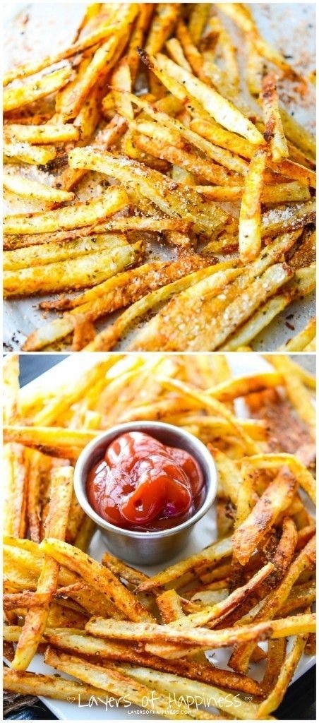 Extra Crispy Oven Baked French Fries #potato