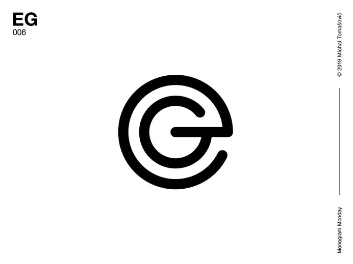 EG Monogram by Michal Tomašovič #monogram #logo #lettermark #design