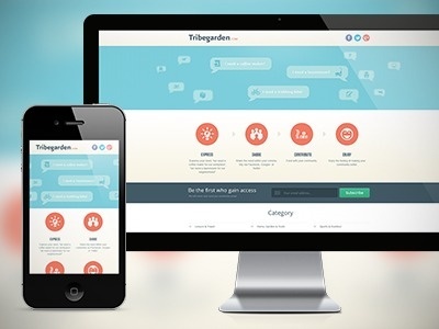Responsive landing page #responsive #ui #iphone #mobile #web