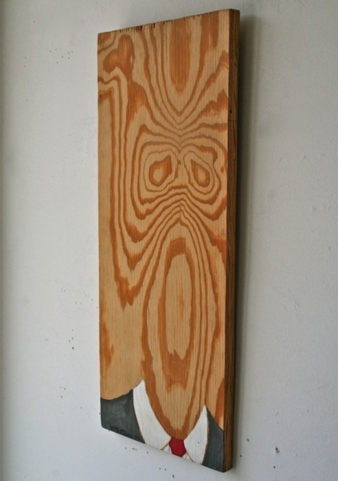 Harry Blitzstein painting | colossal #in #wood #face