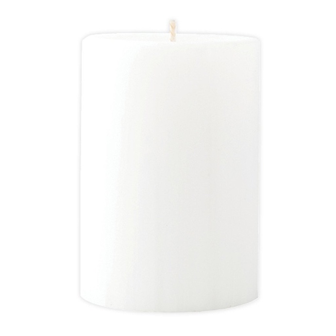 Marbled Pillar Fresh Cotton & Lavender Scented Candle, 10cm x 7 cm