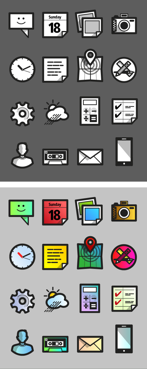 Specialmagazin #photos #vector #phone #weather #camera #calendar #icons #map #symbols #iphone #app #clock