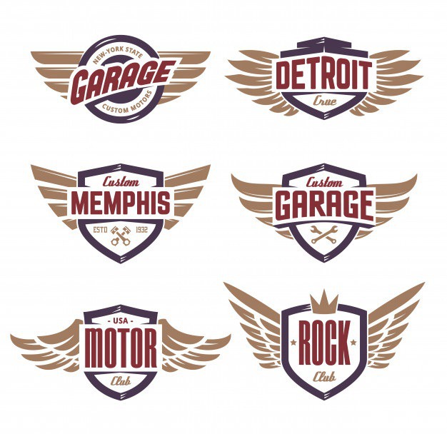 emblems-with-wings-set_1176-115.jpg (626×608)
