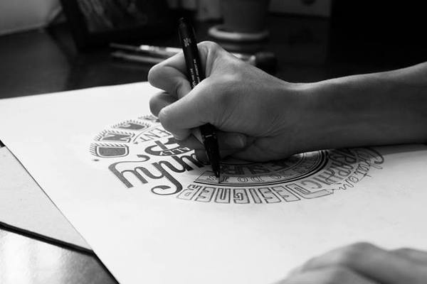 Hand lettering #agency #lettering #drawing #vintage #poster #made #pencil #hand #bratus #typography