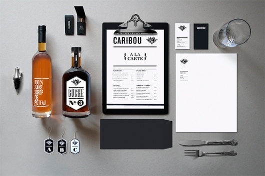 caribou - Maxime Brunelle | Graphic Designer #branding #packaging #restaurant #bar #stationery #type #caribou #typography
