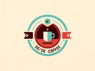 50_50_coffee_4 #heart #branding #export #design #emblem #adline #brassai #coffee #logo #organic #szende #ecuador