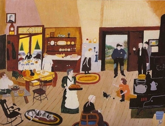 Eagle Bridge Hotel - Grandma Moses - WikiPaintings.org #colours #arts #illustration #painting #naive #fine
