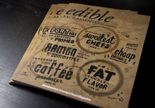 Edible Magazine Cover #lettering #greasy #cover #edible #magazine