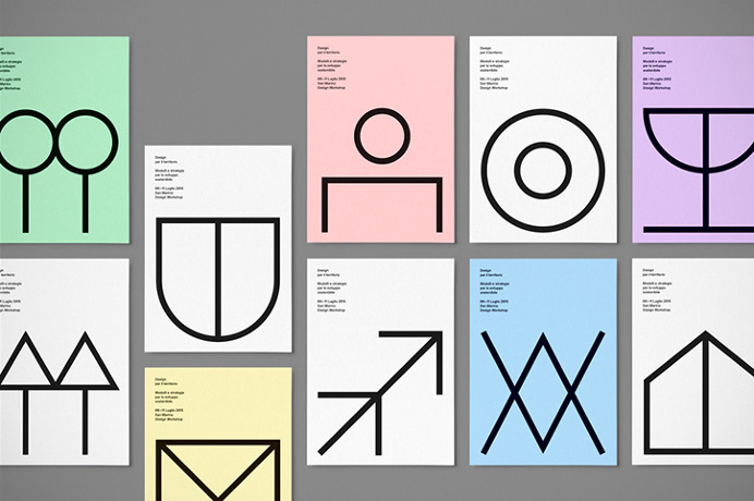 Davide Di Gennaro's symbol-heavy design workshop identity.