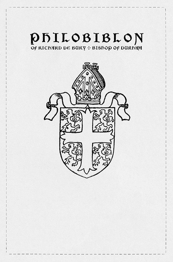 Philobiblon of Richard de Bury, Bishop of Durham #design #archives #1925 #aiga