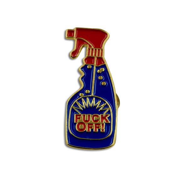 FUCKOFF PIN: Jean Jacket Pins Enamel Pin Handmade Fuck-You
