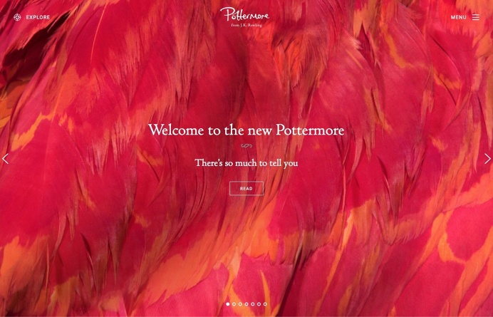 Pottermore, inspiration N°404 published on The Gallery in date September 24th, 2015. #website