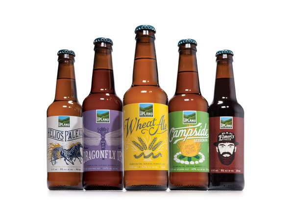 Young & Laramore Upland Brewing Co #beer #laramore #lettering #young #packaging #& #craft #upland #brewing #company #hand #typography