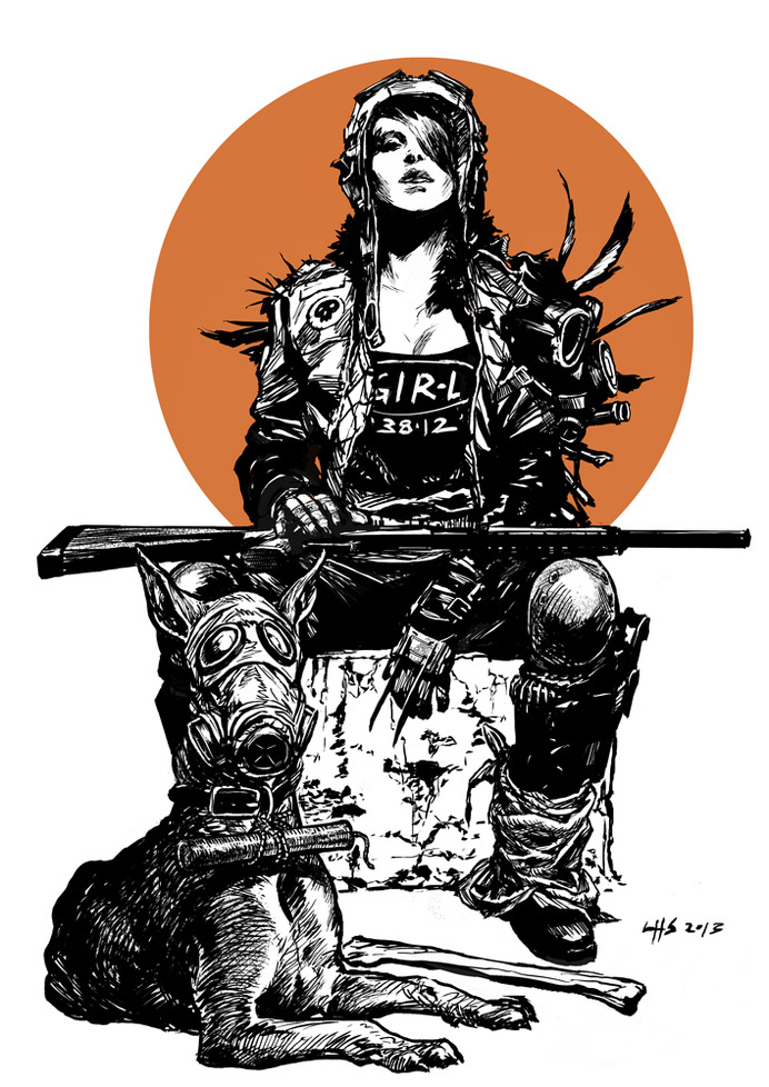 Post apocalyptic 2 - A Girl And Her Dog by bumhand on deviantART #post #apoalyptic