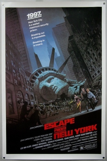 Movie Poster Monday 2: ESCAPE FROM NEW YORK - Signalnoise.com #poster