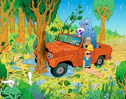 Juxtapoz Magazine - WTF did that Cheeseburger just say to me?! | Illustration #mike #bertino