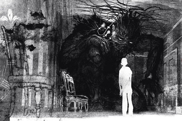 a_monster_calls_106-7 #calls #a #book #illustration #monster