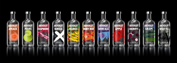 New Packaging for Absolut Vodka Flavours by The Brand Union #flavours #packaging #union #brand #vodka #absolut #new