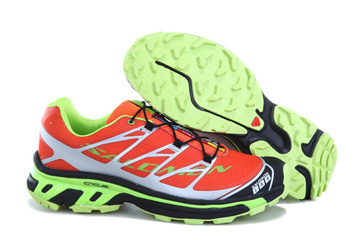 Salomon S-LAB XT5 Orange Light Green Running Shoe #fashion