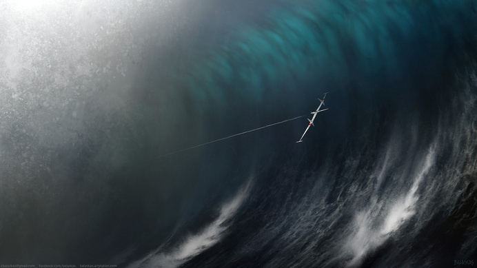 Wave Skimmer by Balaskas #water #aircraft #sea #plane #waves