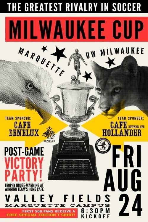 Milwaukee Cup By Rev Pop #milwaukee #pop #design #soccer #advertising #starr #poster #rev #scott #marquette