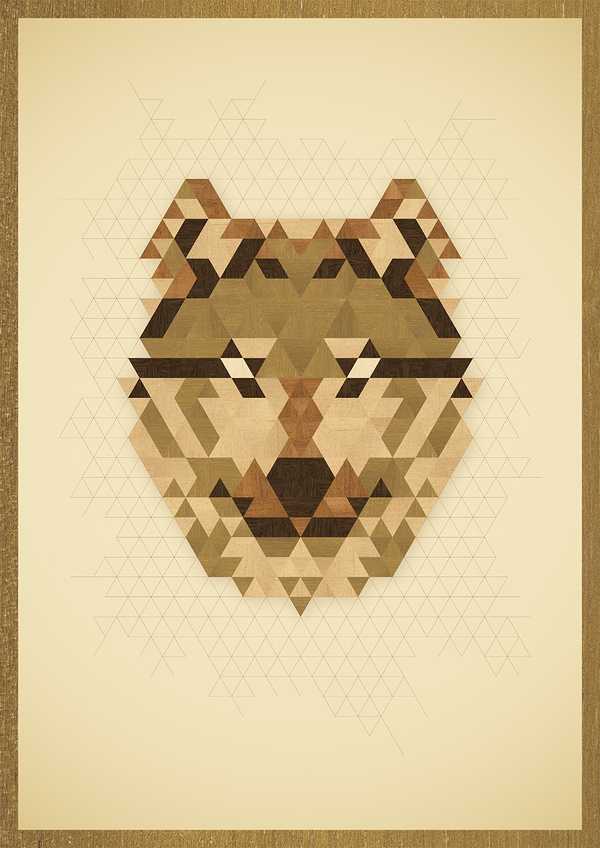 A Wolf #wood #illustration #poster #wolf